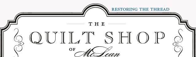 The Quilt Shop of McLean and Atelier logo, Restoring the Thread